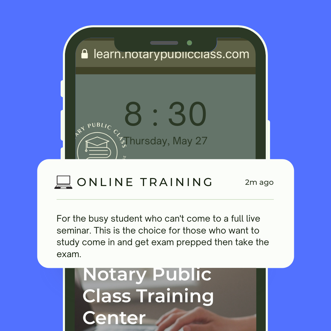 Notary Classes State Approved 1 Day Certification Notary Public Class